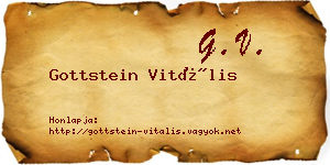 Gottstein Vitális névjegykártya